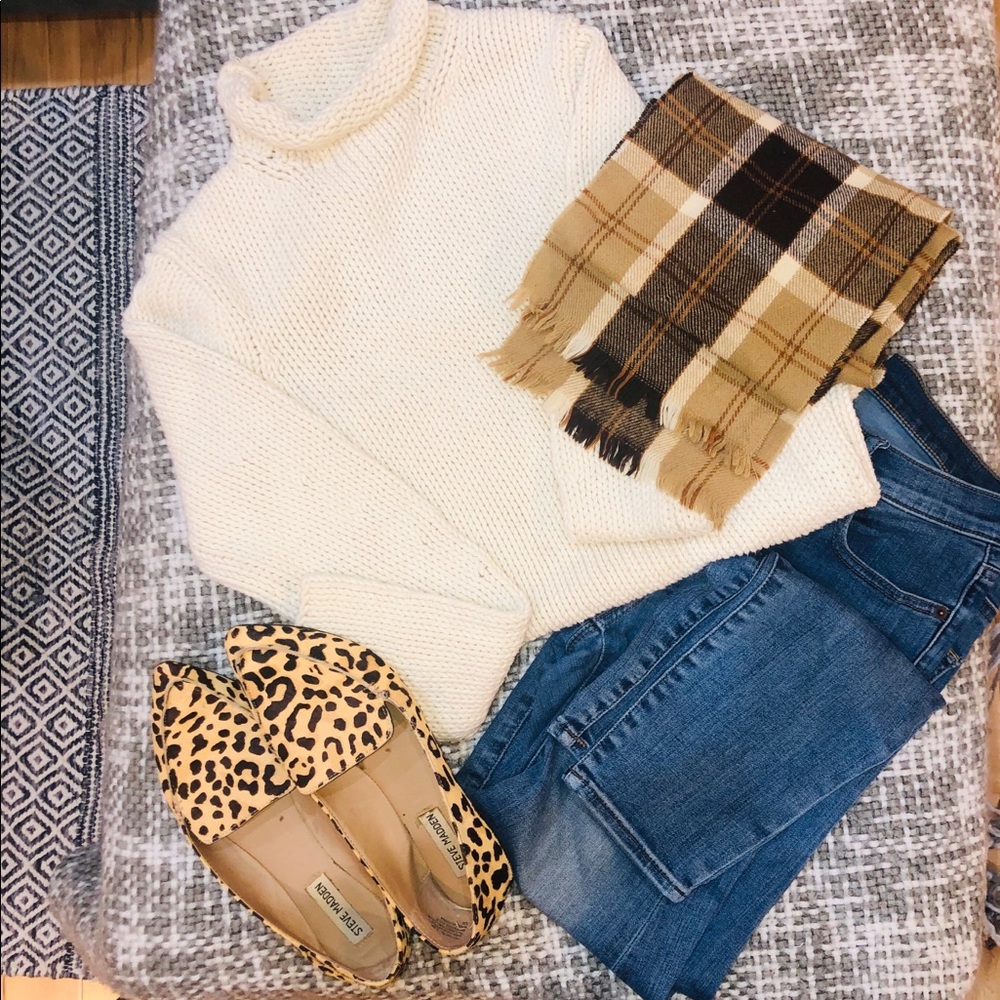 Vintage Wool Plaid Scarf